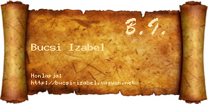 Bucsi Izabel névjegykártya